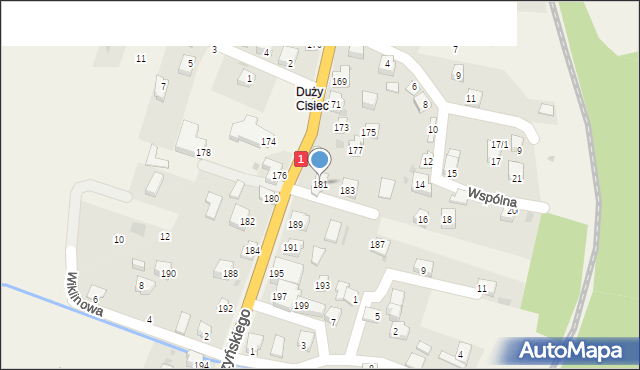 Cisiec, Wyszyńskiego Stefana, ks. prym. kard., 181, mapa Cisiec
