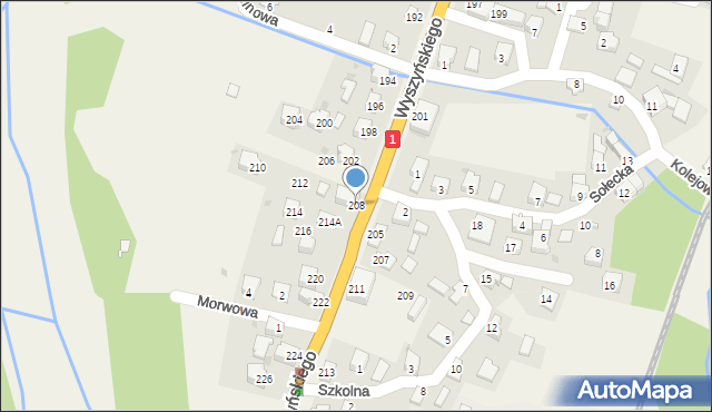 Cisiec, Wyszyńskiego Stefana, ks. prym. kard., 208, mapa Cisiec