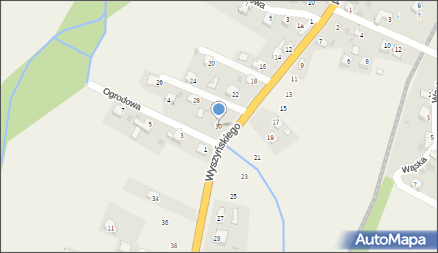 Cisiec, Wyszyńskiego Stefana, ks. prym. kard., 30, mapa Cisiec