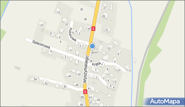 Cisiec, Wyszyńskiego Stefana, ks. prym. kard., 37, mapa Cisiec
