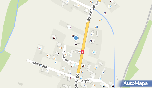 Cisiec, Wyszyńskiego Stefana, ks. prym. kard., 38, mapa Cisiec