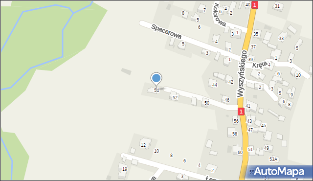 Cisiec, Wyszyńskiego Stefana, ks. prym. kard., 54, mapa Cisiec