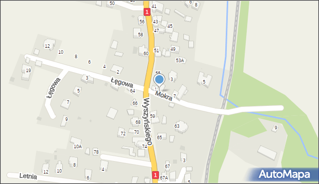 Cisiec, Wyszyńskiego Stefana, ks. prym. kard., 57, mapa Cisiec