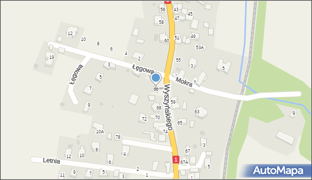 Cisiec, Wyszyńskiego Stefana, ks. prym. kard., 66, mapa Cisiec