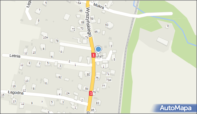 Cisiec, Wyszyńskiego Stefana, ks. prym. kard., 67A, mapa Cisiec