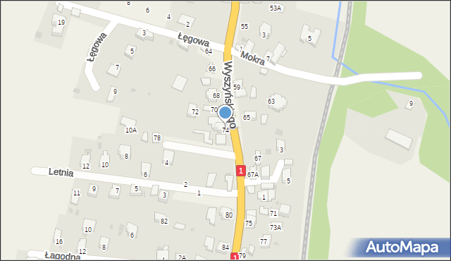 Cisiec, Wyszyńskiego Stefana, ks. prym. kard., 74, mapa Cisiec