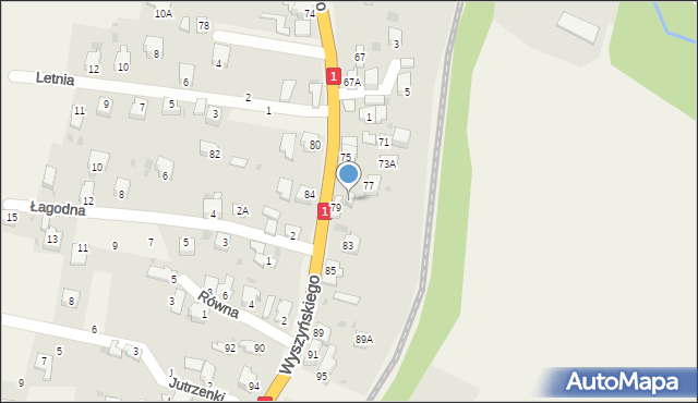 Cisiec, Wyszyńskiego Stefana, ks. prym. kard., 81, mapa Cisiec