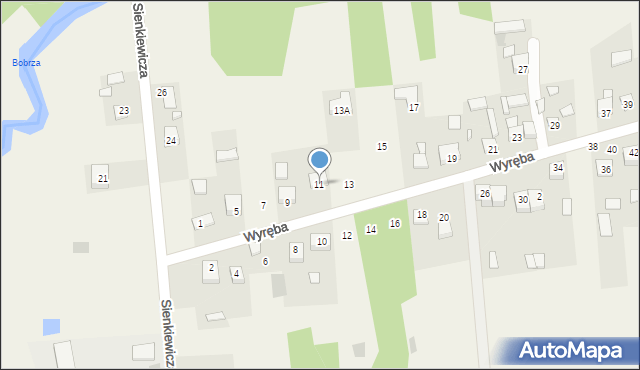 Ćmińsk, Wyręba, 11, mapa Ćmińsk