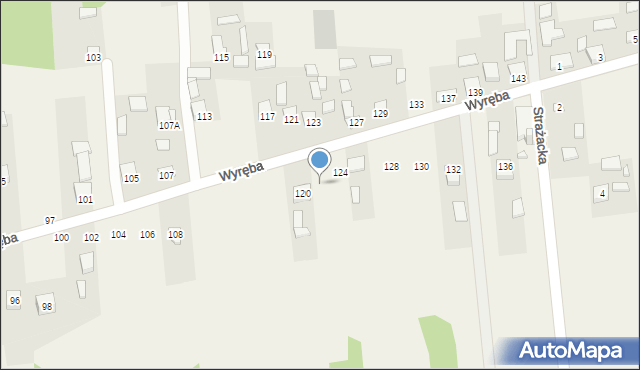 Ćmińsk, Wyręba, 122, mapa Ćmińsk