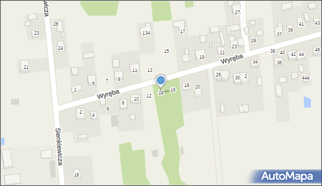 Ćmińsk, Wyręba, 14, mapa Ćmińsk