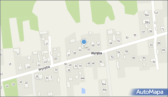 Ćmińsk, Wyręba, 43a, mapa Ćmińsk