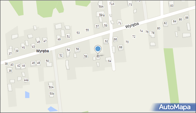 Ćmińsk, Wyręba, 60, mapa Ćmińsk