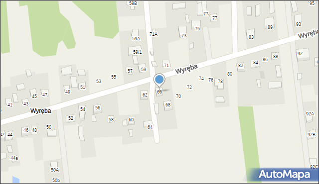 Ćmińsk, Wyręba, 66, mapa Ćmińsk
