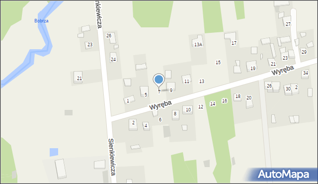 Ćmińsk, Wyręba, 7, mapa Ćmińsk
