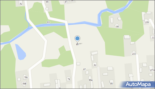 Ćmińsk, Wyręba, 85, mapa Ćmińsk