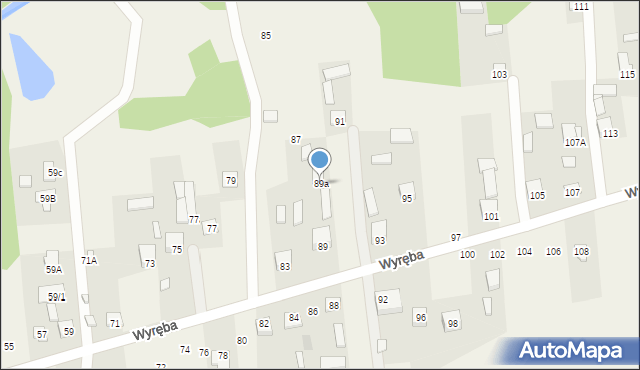 Ćmińsk, Wyręba, 89a, mapa Ćmińsk