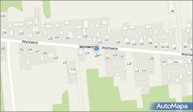 Ćmińsk, Wyrowce, 125, mapa Ćmińsk