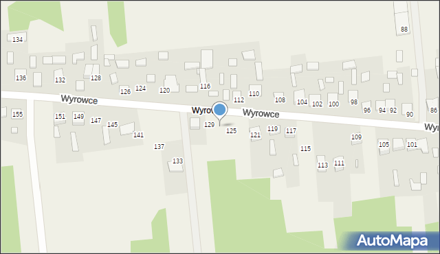 Ćmińsk, Wyrowce, 127, mapa Ćmińsk