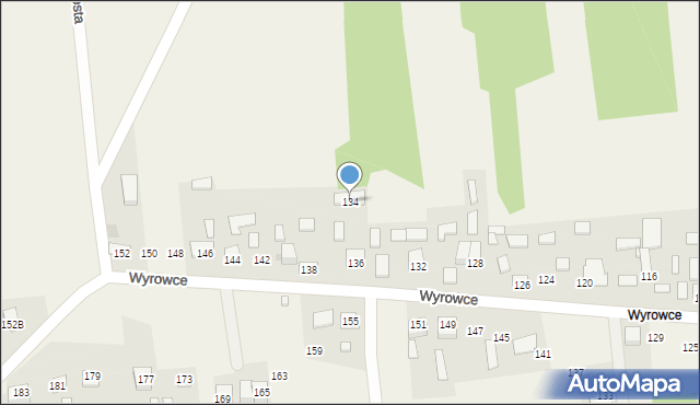 Ćmińsk, Wyrowce, 134, mapa Ćmińsk