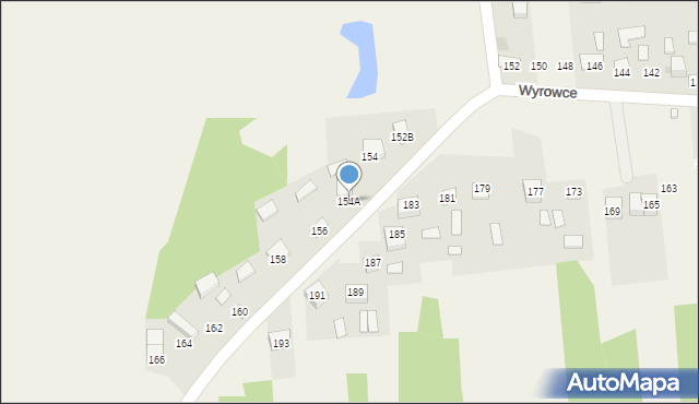 Ćmińsk, Wyrowce, 154A, mapa Ćmińsk
