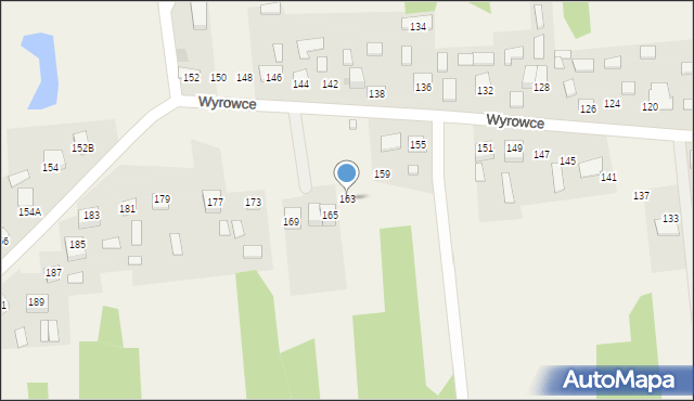 Ćmińsk, Wyrowce, 163, mapa Ćmińsk