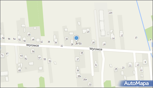 Ćmińsk, Wyrowce, 26, mapa Ćmińsk