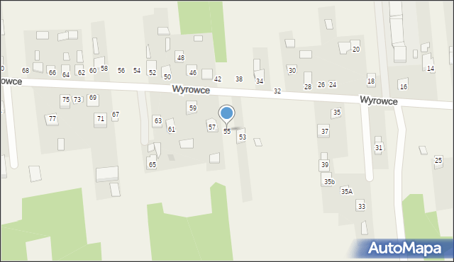 Ćmińsk, Wyrowce, 55, mapa Ćmińsk