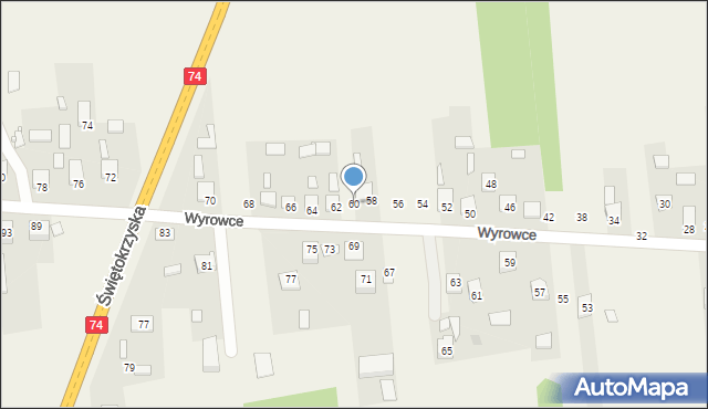 Ćmińsk, Wyrowce, 60, mapa Ćmińsk