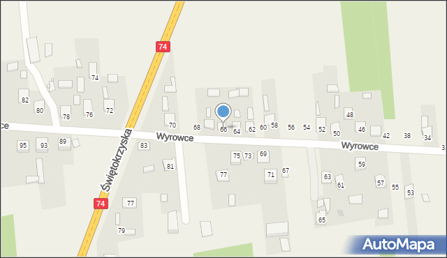Ćmińsk, Wyrowce, 66, mapa Ćmińsk