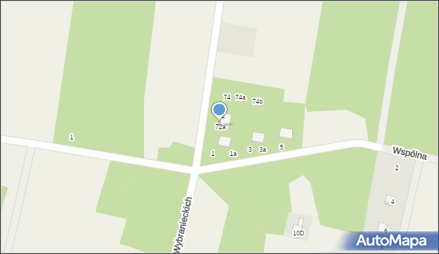 Cyganka, Wybranieckich, 72a, mapa Cyganka