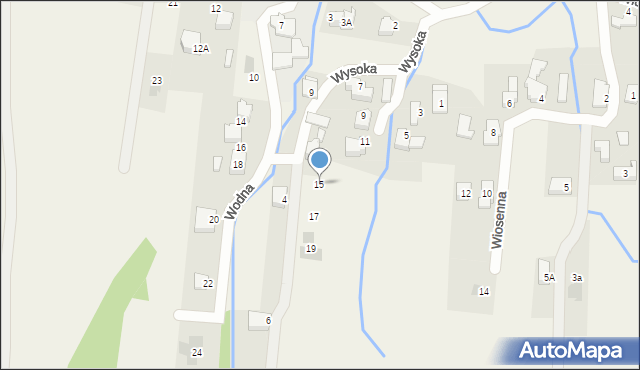 Czaniec, Wysoka, 15, mapa Czaniec