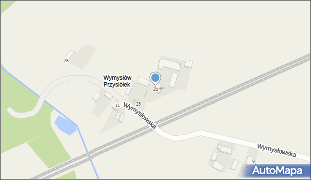 Czarnca, Wymysłowska, 24, mapa Czarnca