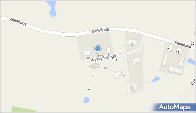 Czeczewo, Wyszyńskiego Stefana, ks. kard., 8, mapa Czeczewo