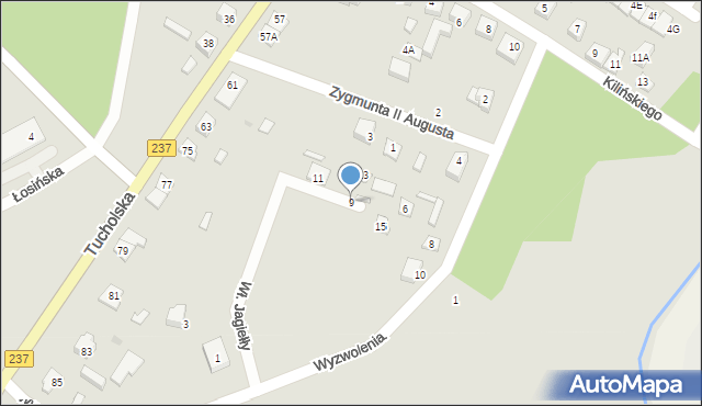 Czersk, Wyzwolenia, 9, mapa Czersk