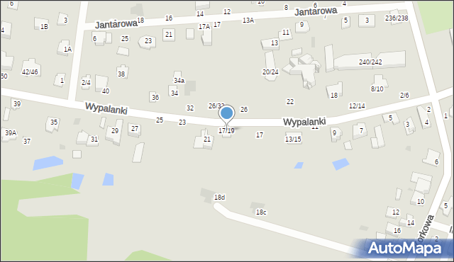 Częstochowa, Wypalanki, 17/19, mapa Częstochowy