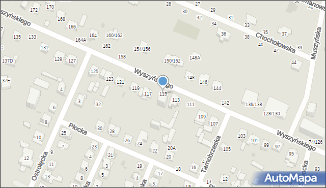 Częstochowa, Wyszyńskiego Stefana, ks. kard., 115, mapa Częstochowy