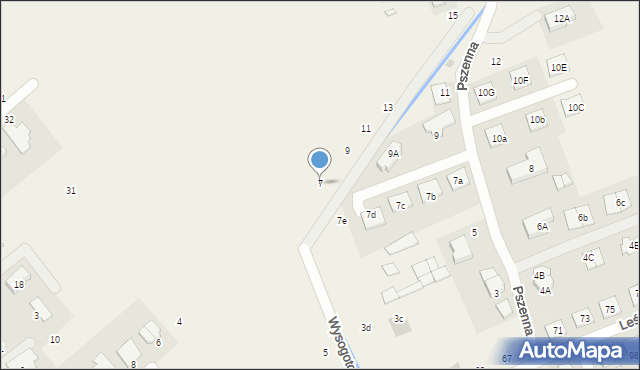 Dąbrowa, Wysogotowska, 7, mapa Dąbrowa