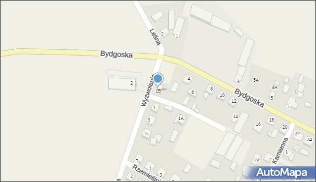 Dąbrowa Chełmińska, Wyzwolenia, 1B, mapa Dąbrowa Chełmińska