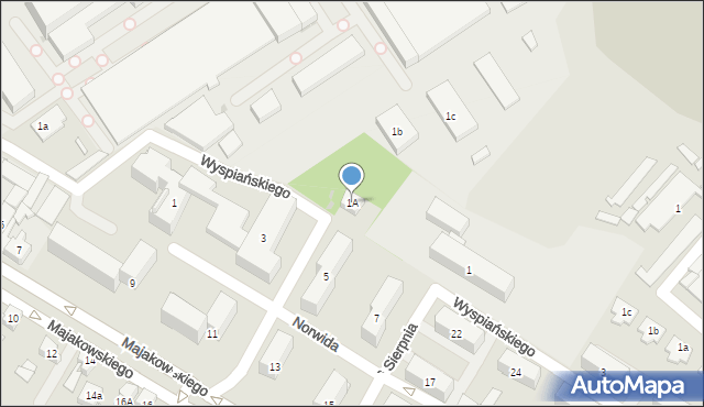 Dąbrowa Górnicza, Wyspiańskiego Stanisława, 1A, mapa Dąbrowa Górnicza