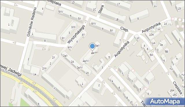 Dąbrowa Górnicza, Wyszyńskiego Stefana, ks. kard., 4A, mapa Dąbrowa Górnicza