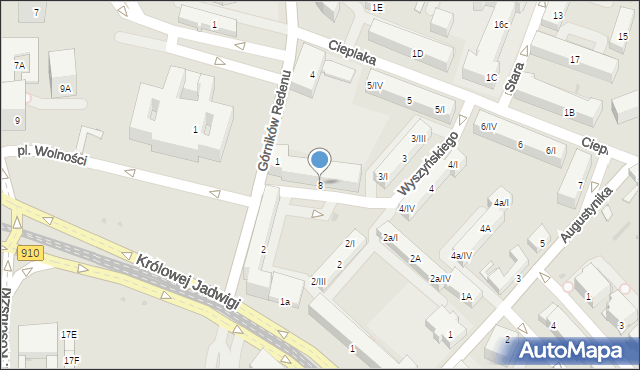 Dąbrowa Górnicza, Wyszyńskiego Stefana, ks. kard., 8, mapa Dąbrowa Górnicza