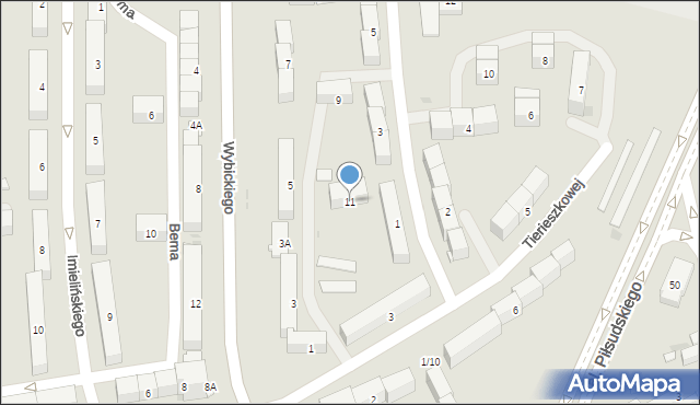 Dąbrowa Górnicza, Wybickiego Józefa, gen., 11, mapa Dąbrowa Górnicza