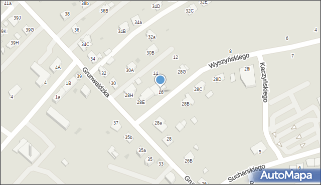 Dąbrowa Tarnowska, Wyszyńskiego Stefana, ks. prym. kard., 16, mapa Dąbrowa Tarnowska