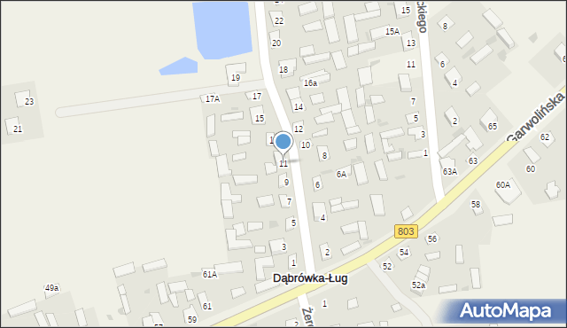 Dąbrówka-Ług, Wyszyńskiego Stefana, ks. prym. kard., 11, mapa Dąbrówka-Ług