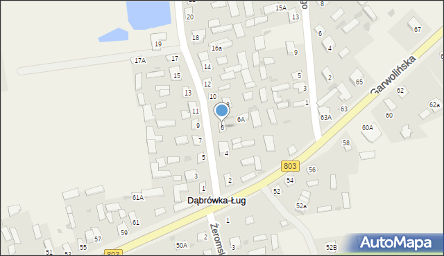 Dąbrówka-Ług, Wyszyńskiego Stefana, ks. prym. kard., 6, mapa Dąbrówka-Ług