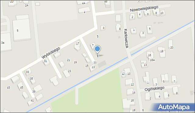 Darłowo, Wybickiego Józefa, gen., 9, mapa Darłowo