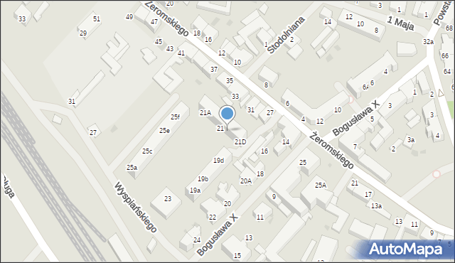 Darłowo, Wyspiańskiego Stanisława, 21C, mapa Darłowo