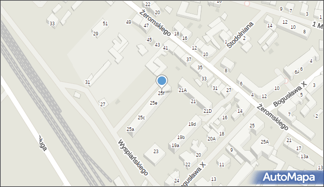 Darłowo, Wyspiańskiego Stanisława, 25f, mapa Darłowo