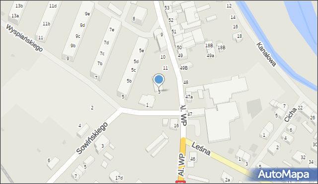 Darłowo, Wyspiańskiego Stanisława, 3, mapa Darłowo