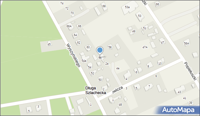 Długa Szlachecka, Wyszyńskiego Stefana, ks. prym. kard., 56, mapa Długa Szlachecka